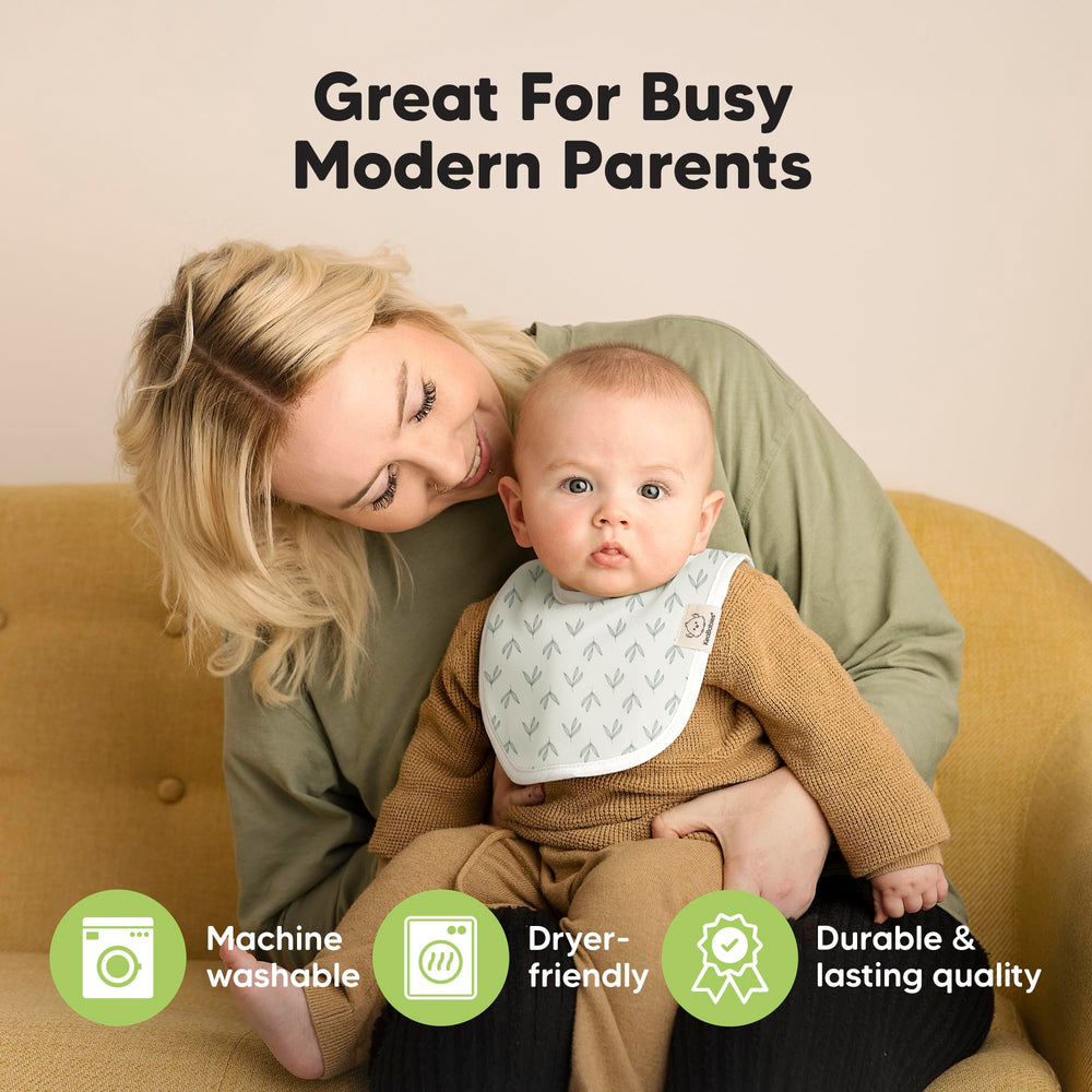 KeaBabies absorbent dual-layer bib keeps outfits cleaner during meals