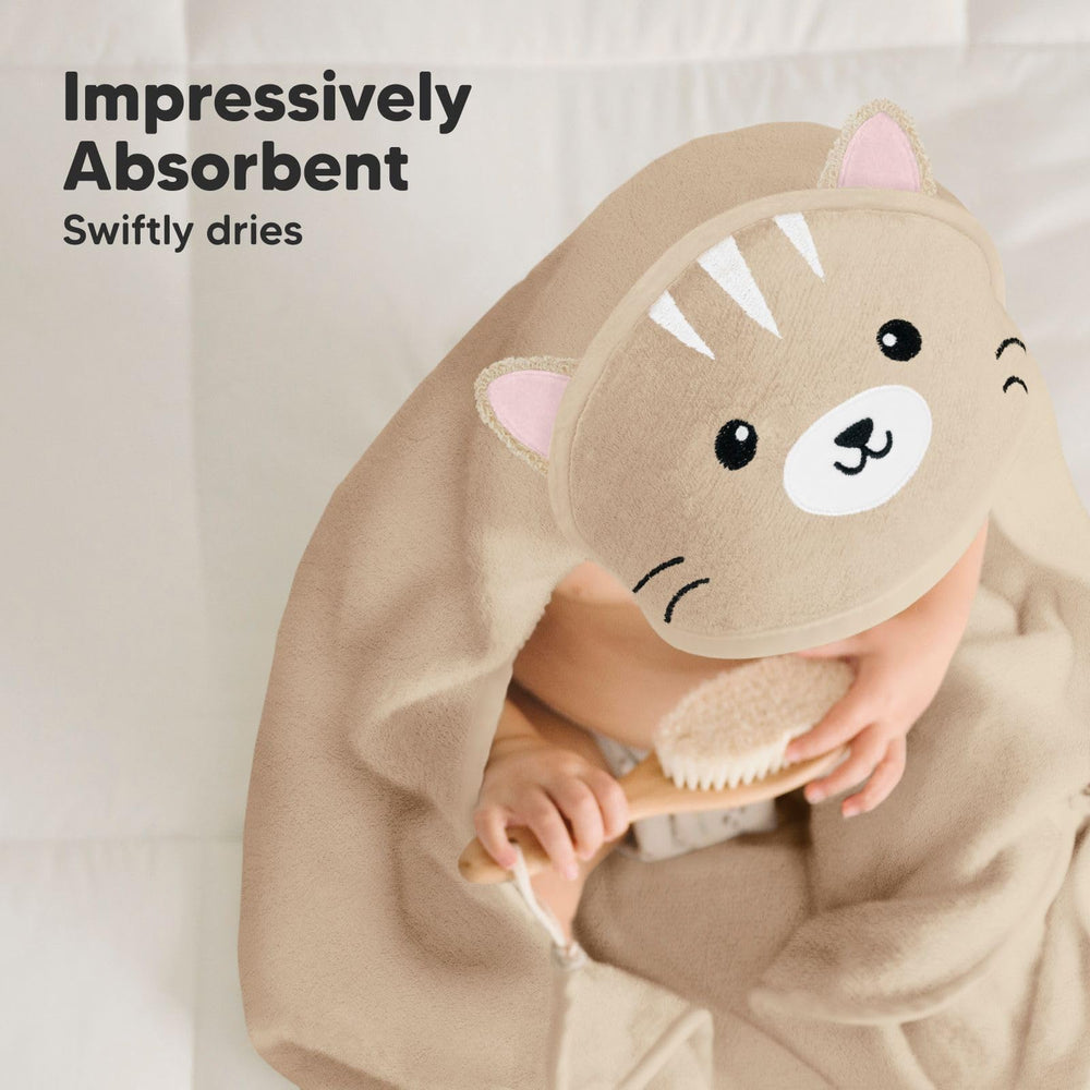 KeaBabies adorable hooded design enhances bath time fun