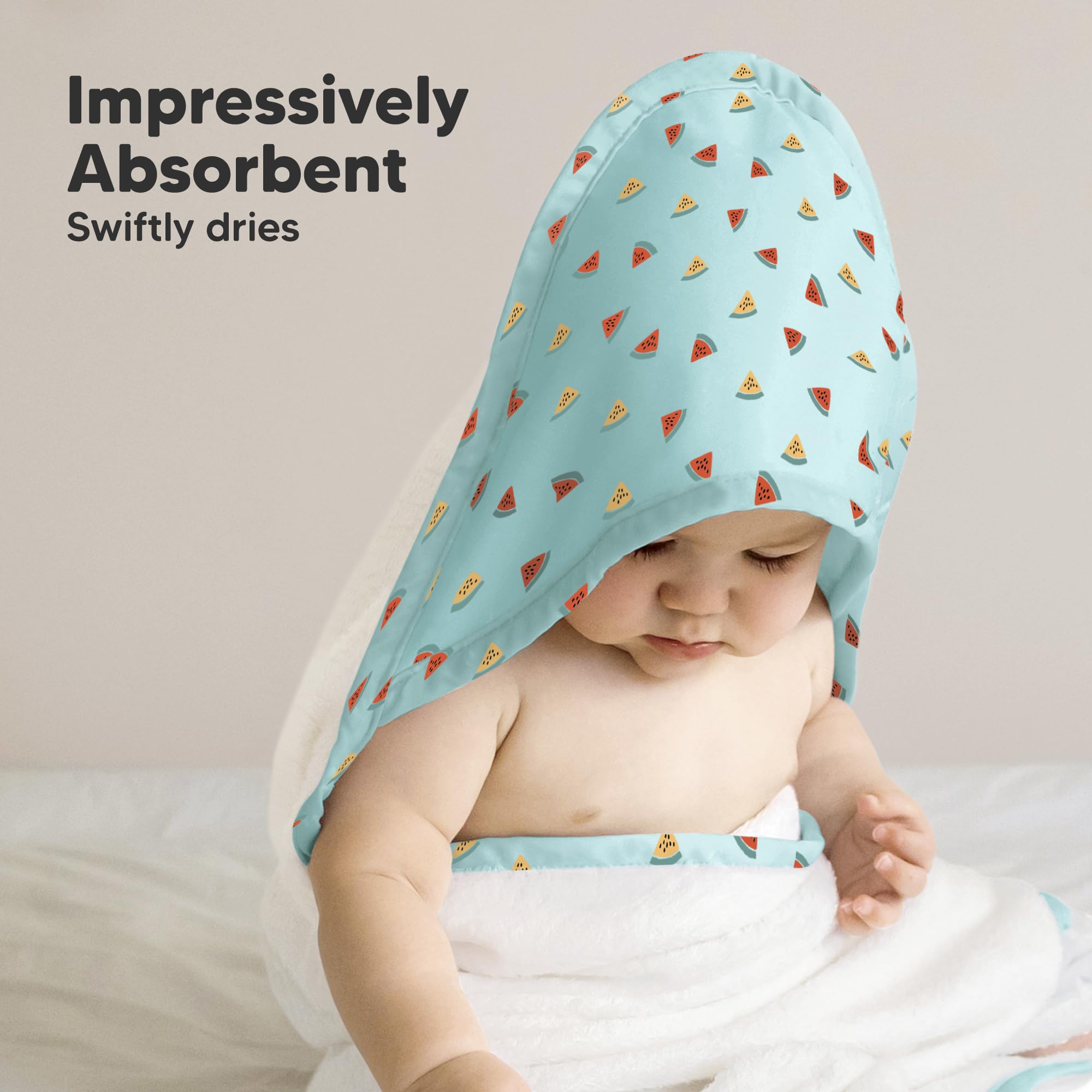 KeaBabies adorable hooded design adds charm to bath time