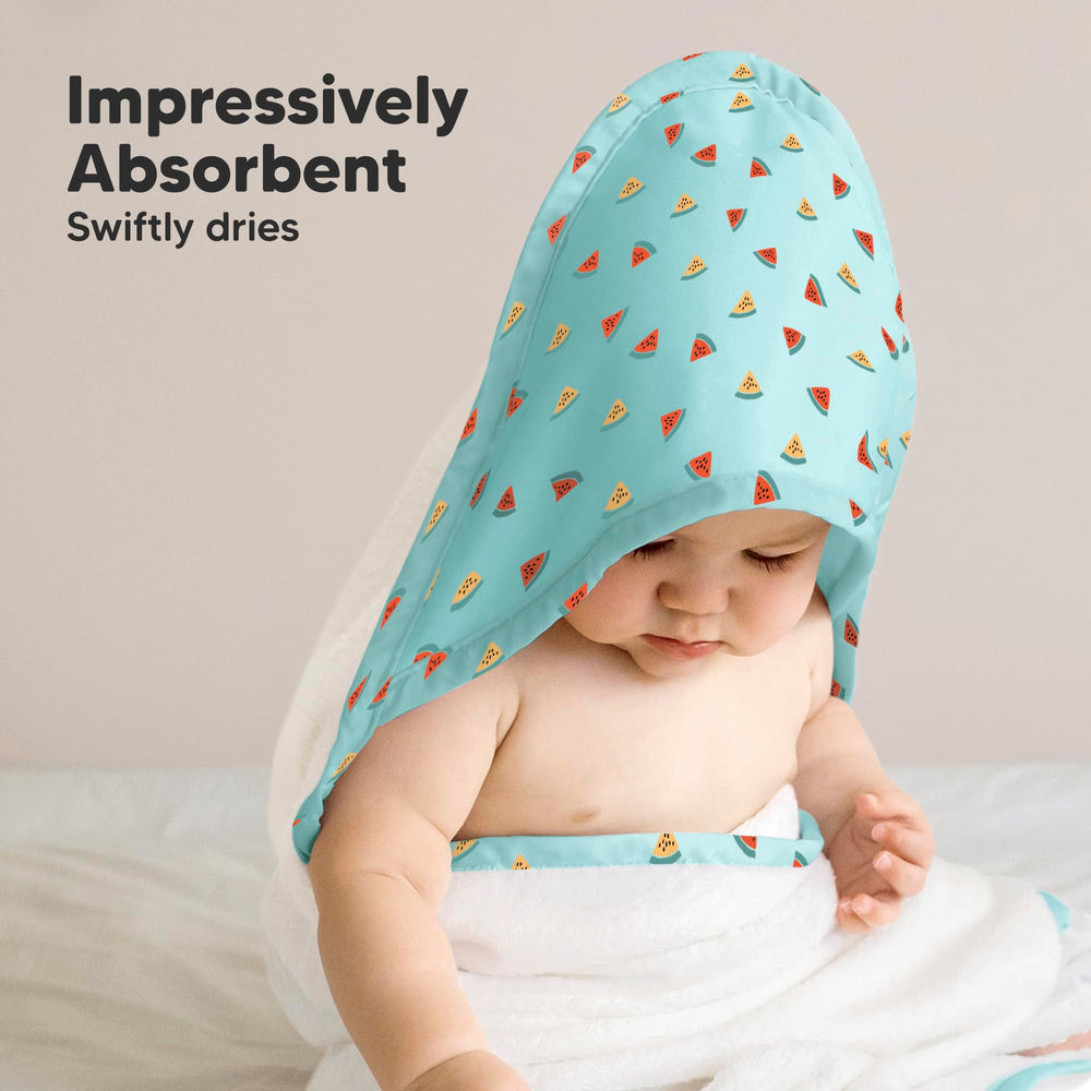KeaBabies adorable hooded design adds charm to bath time