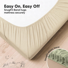 KeaBabies Aereo Avocado closeup of bamboo fabric texture and softness