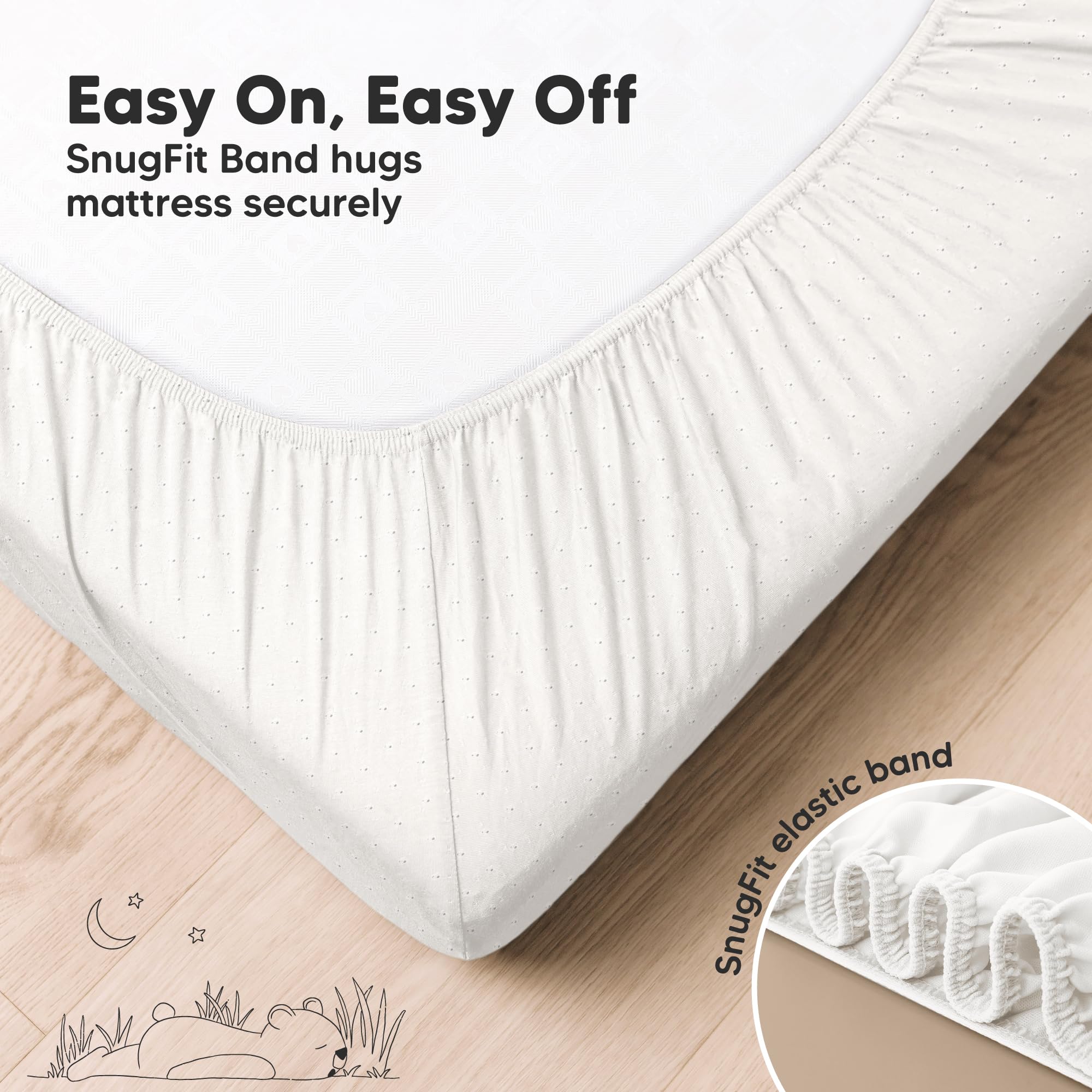 KeaBabies Aereo breathable-surface sheet helps airy sleep for baby.