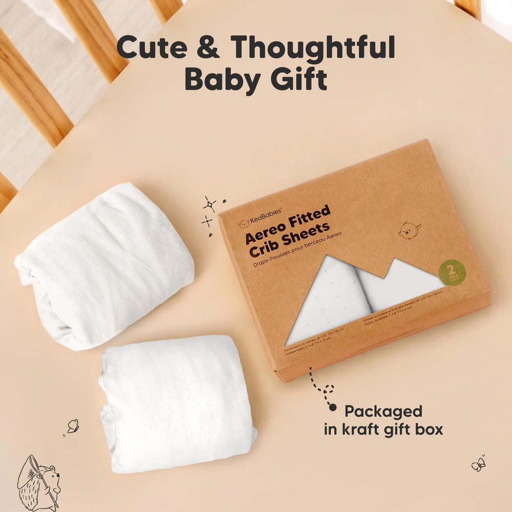 KeaBabies Aereo standard-52x28 sheet fits standard crib mattresses.