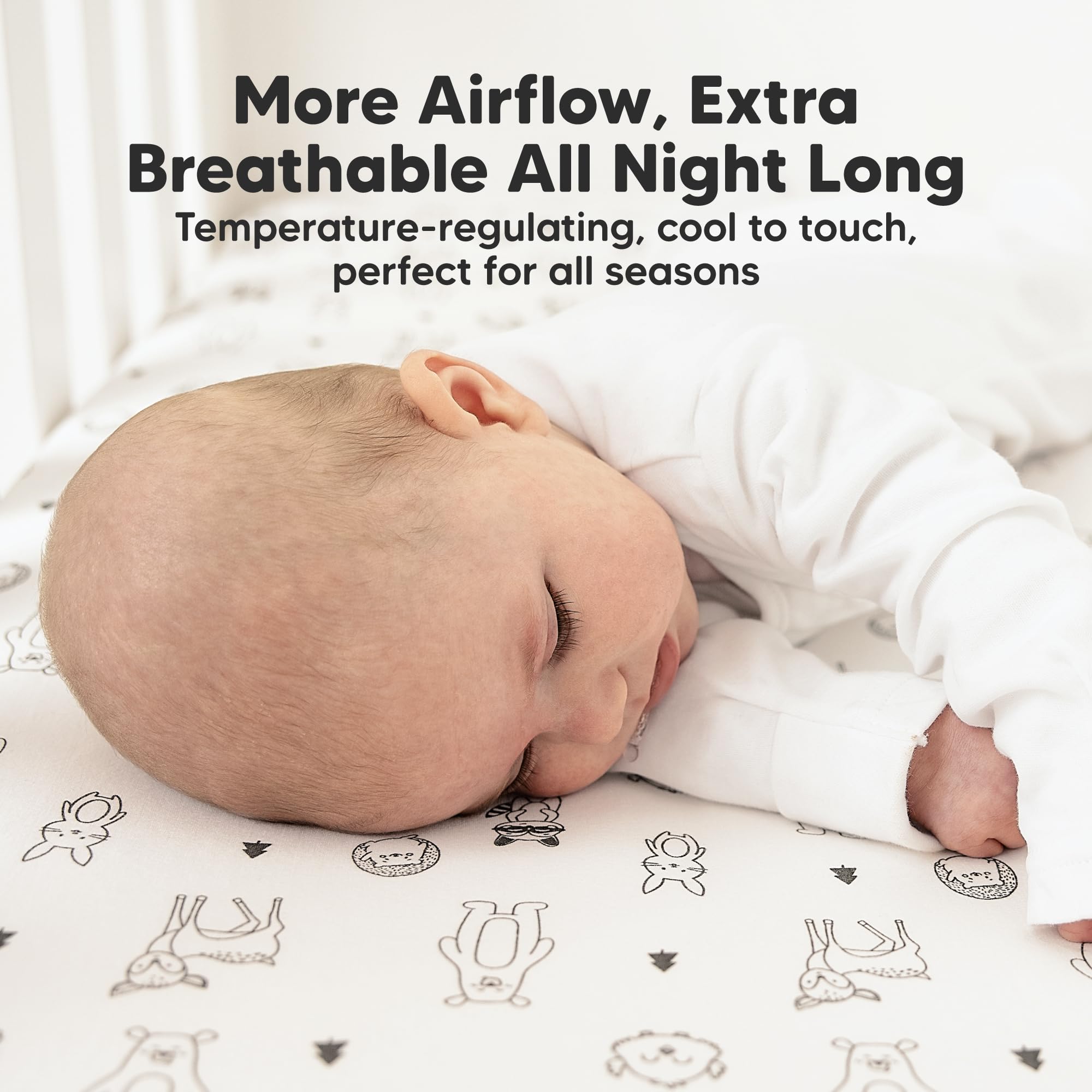 KeaBabies Aereo toddler-bed-cover compatible sheet supports easy transitions.