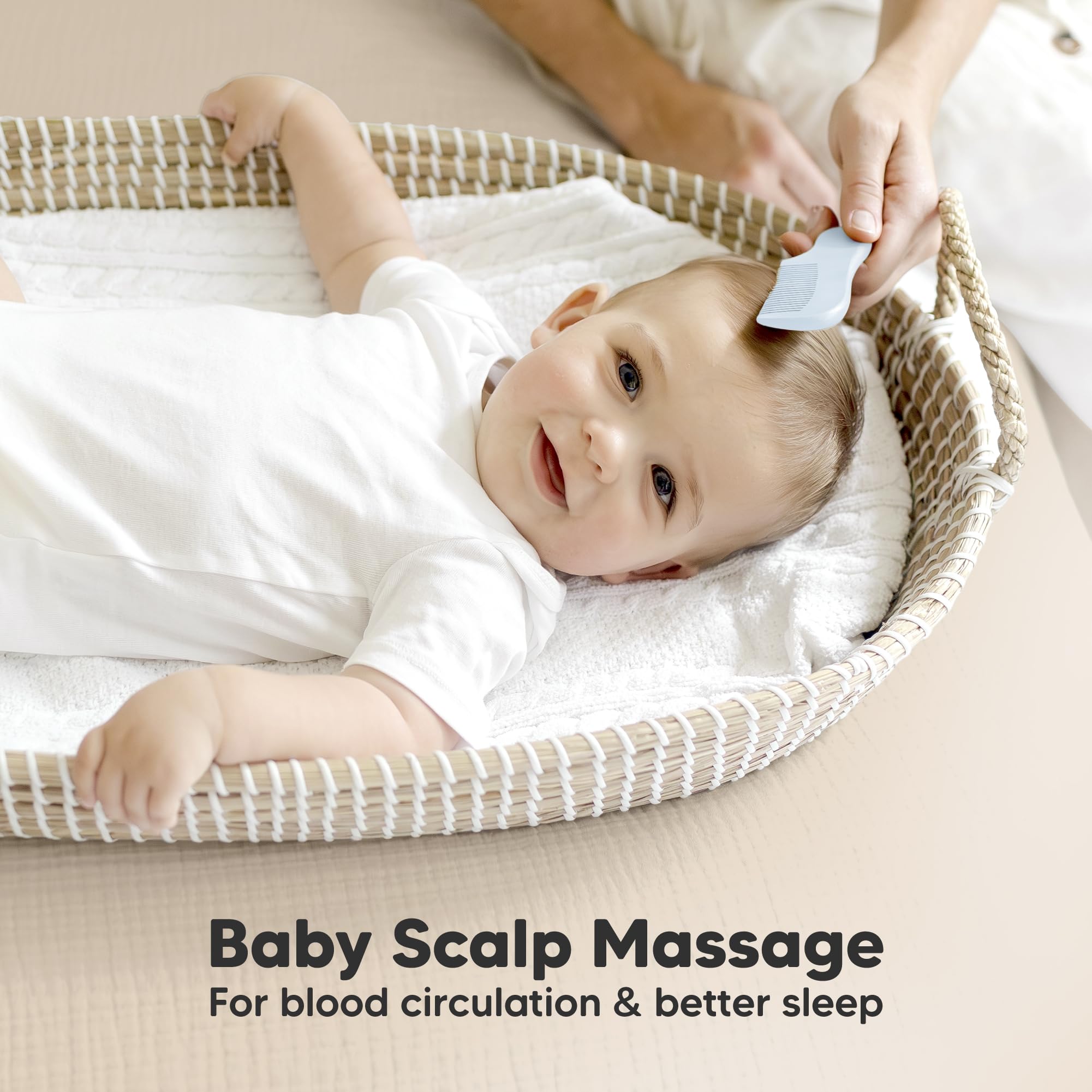 KeaBabies brush features air hole design for smooth combing.