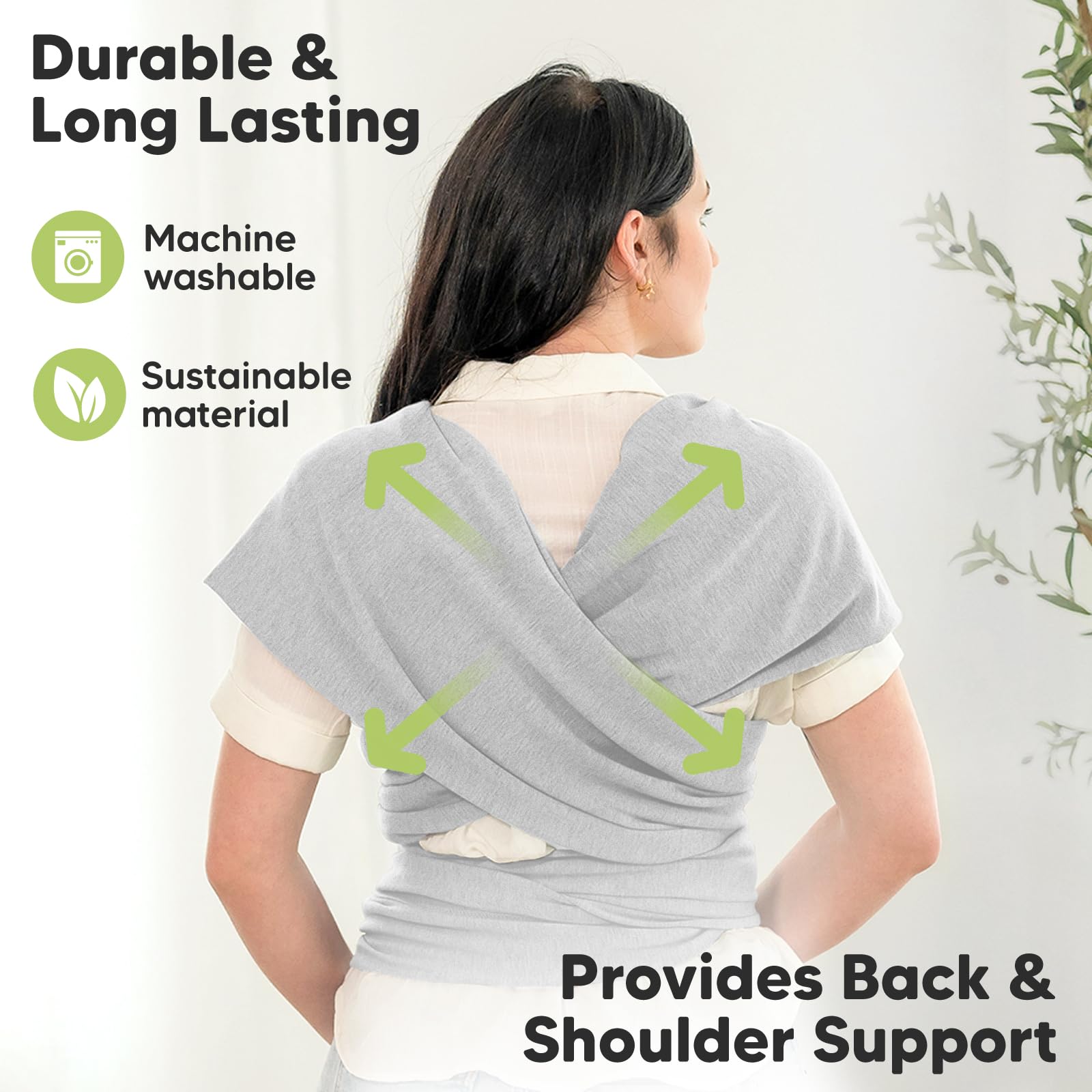 KeaBabies all-in-one wrap supports pregnancy, postpartum recovery, and nursing.