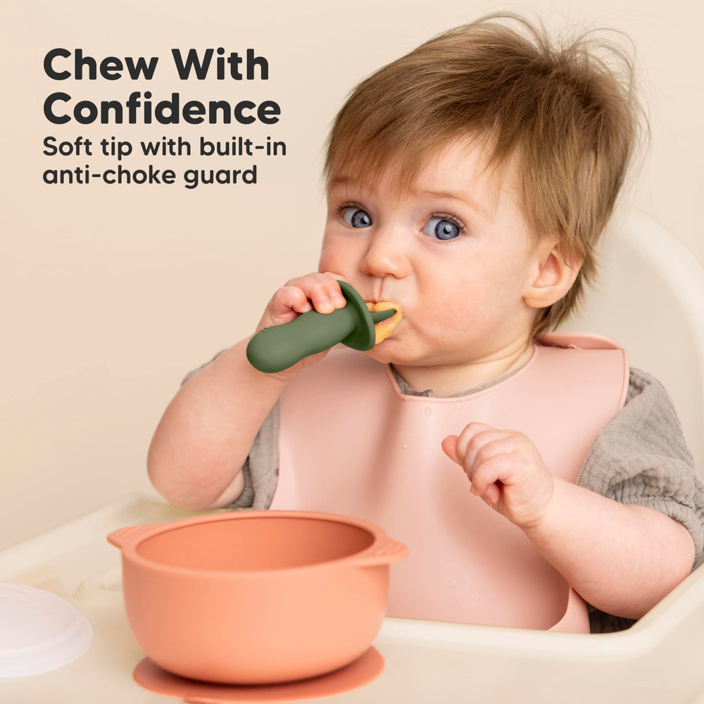 KeaBabies slate spoons and forks ease transitions from purees to solids.