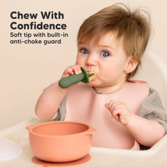 KeaBabies slate spoons and forks ease transitions from purees to solids.