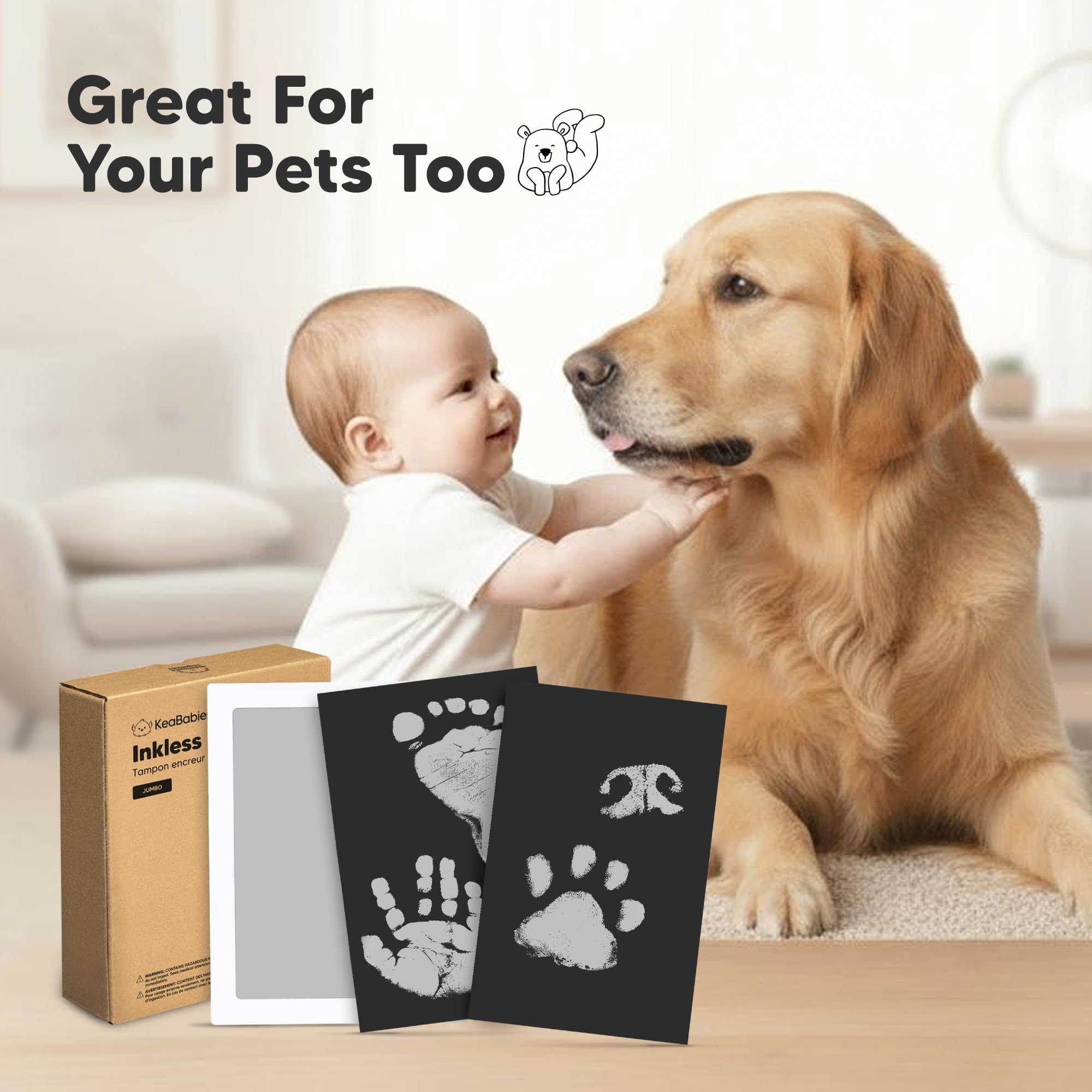 Four 250GSM art cards included for versatile keepsakes with KeaBabies