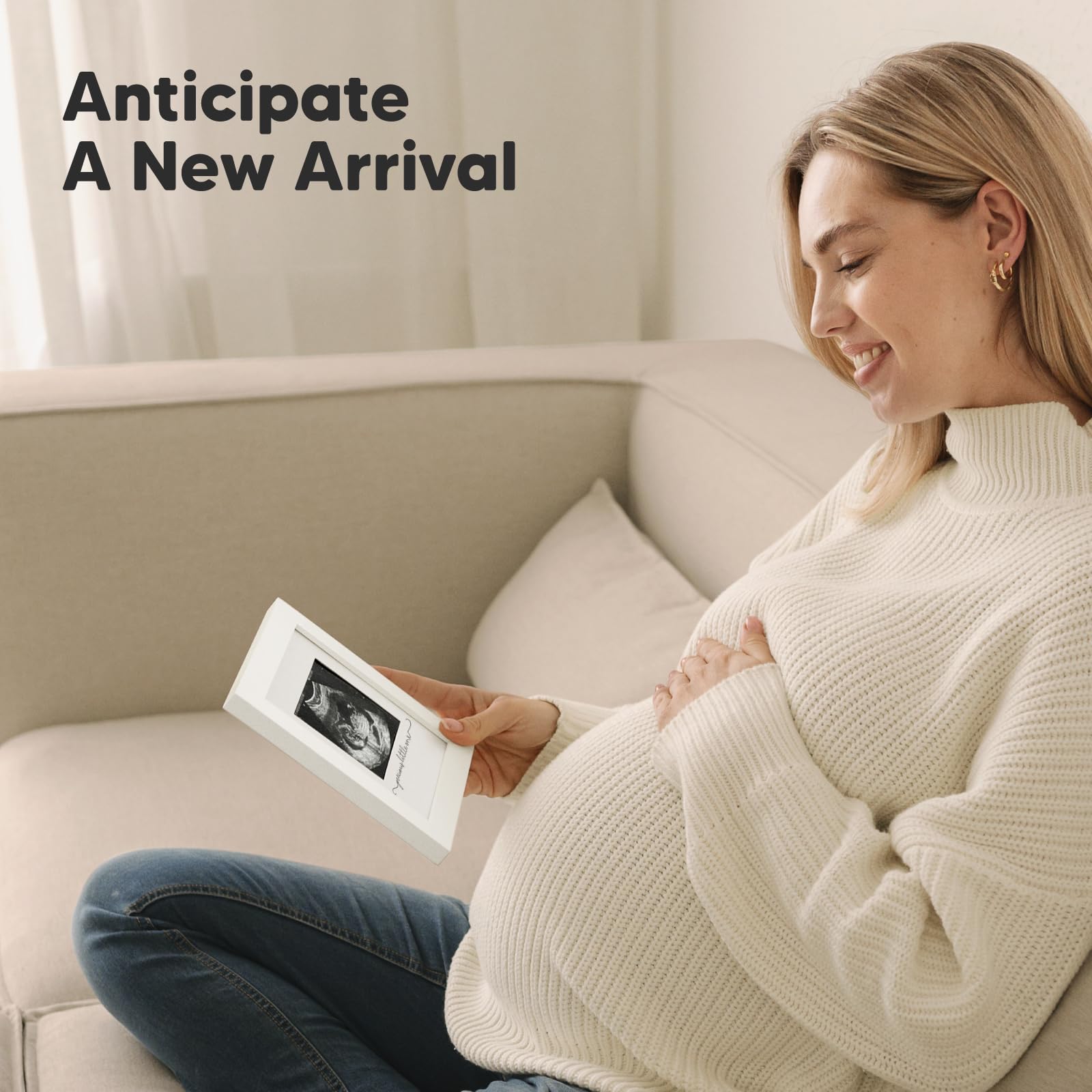 KeaBabies Baby announcement frame packaging emphasizes gift-ready presentation
