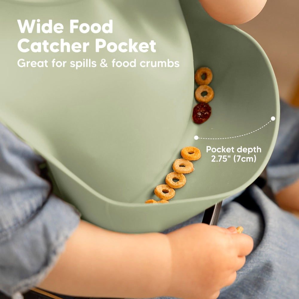 KeaBabies baby bib easy-clean surface for quick cleanup