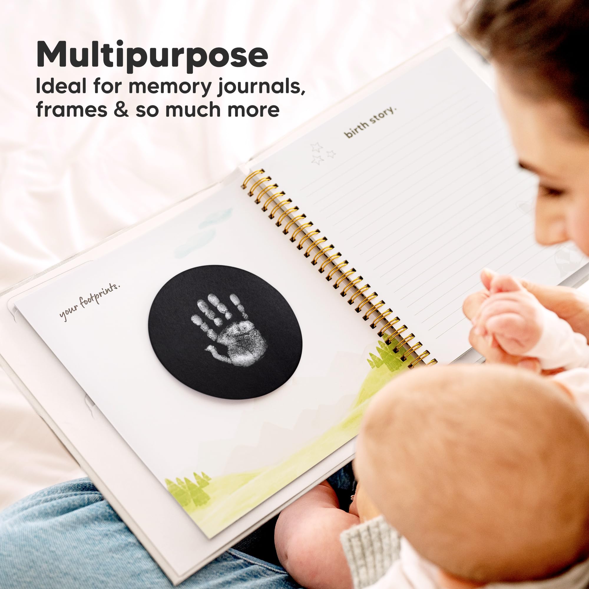 KeaBabies baby footprint ready for memory book and display