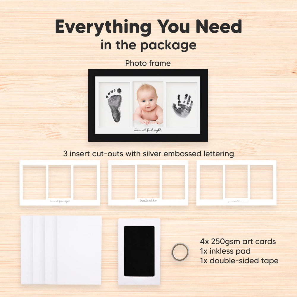 KeaBabies keepsake frame - elegant display for footprints and handprints.
