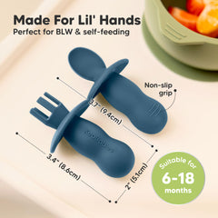 KeaBabies spoons and forks designed for teething-friendly self-feeding