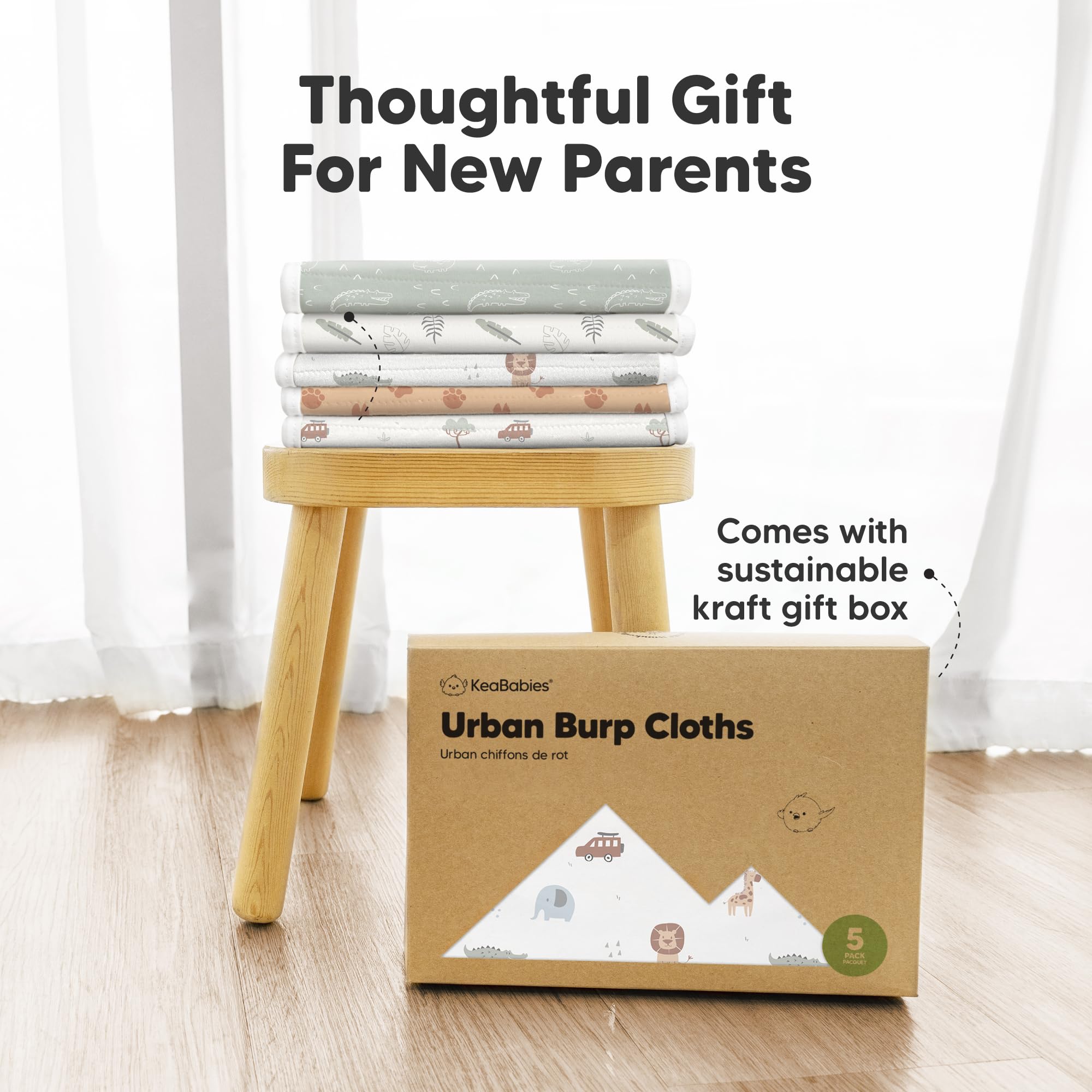 KeaBabies mess management cloths help quick outfit changes