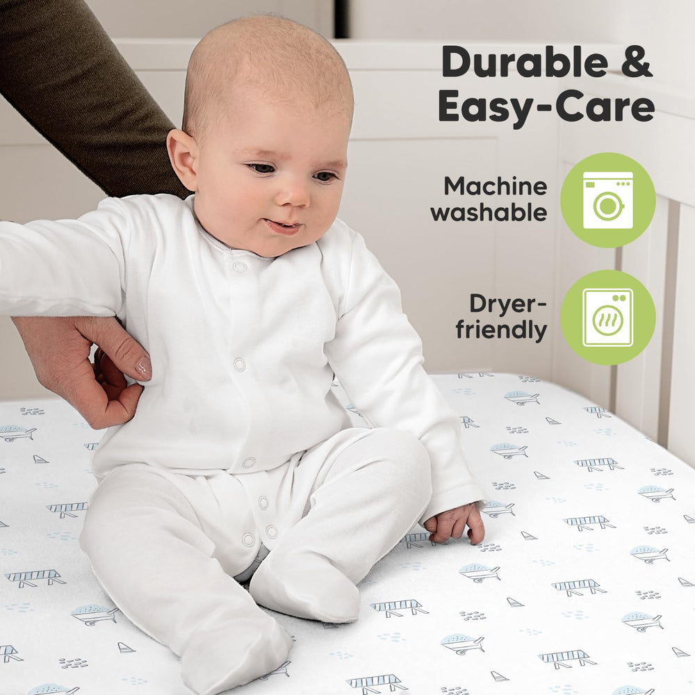KeaBabies breathable cotton sheets boost nap comfort.