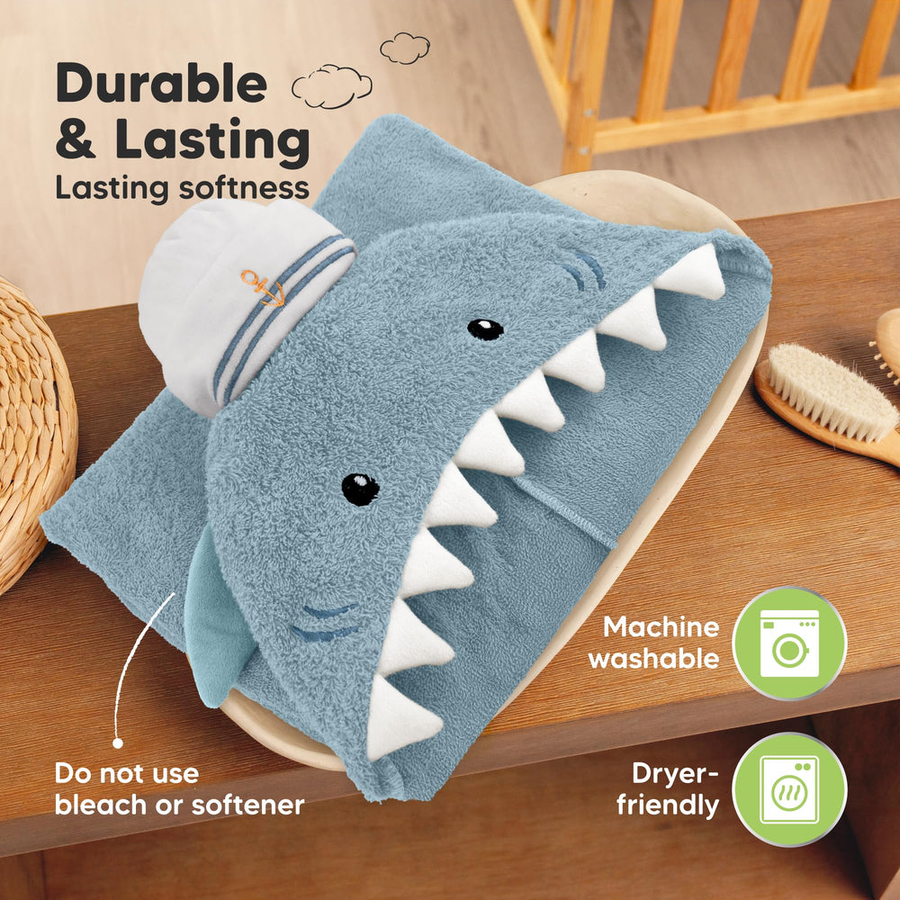 KeaBabies durable machine-washable towel maintains softness
