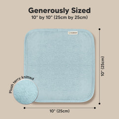 KeaBabies washcloths provide gentle exfoliation for clean, refreshed baby skin.