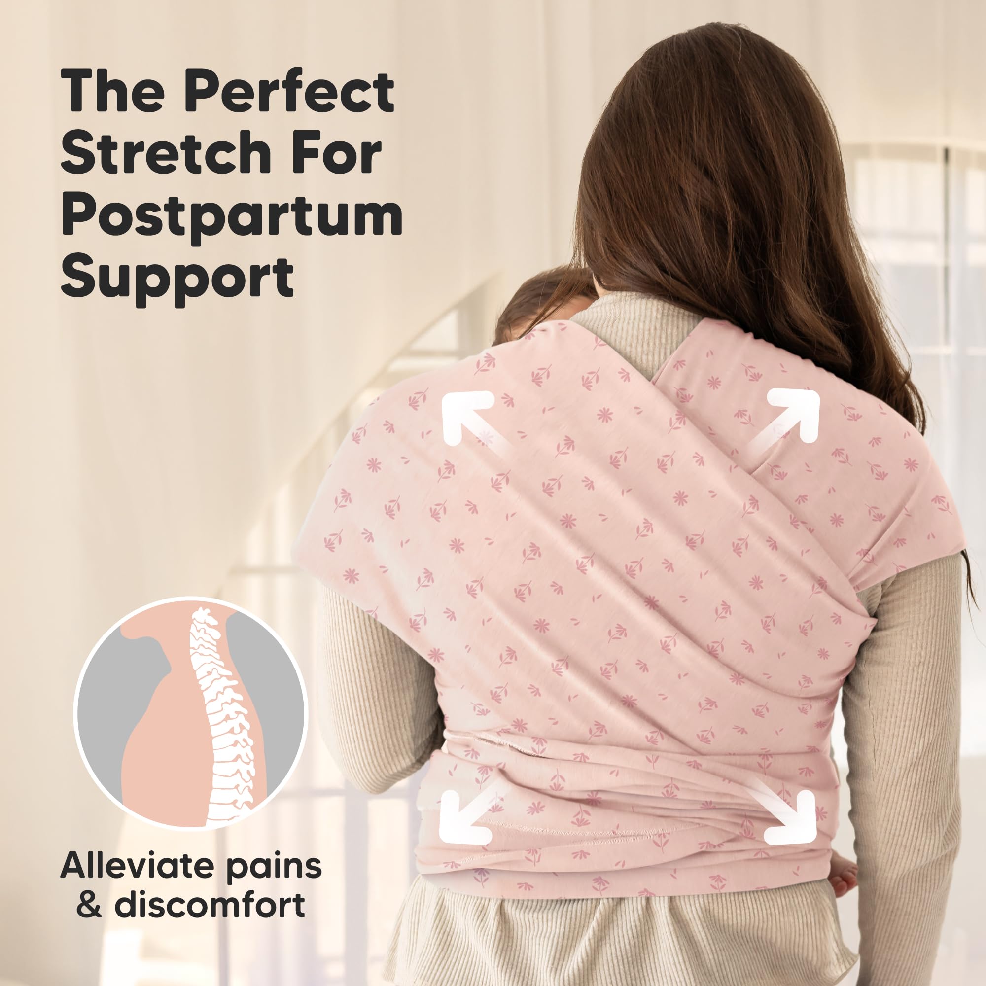 KeaBabies wrap breathable soft fabric for all-day comfort