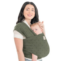 KeaBabies wrap carrier Forest Berries fabric close-up showing soft breathable material