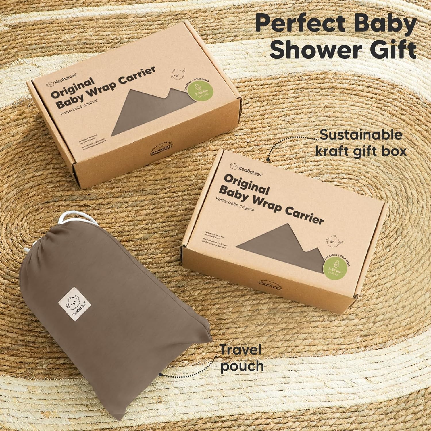 KeaBabies lightweight, breathable wrap travels well for daily adventures.