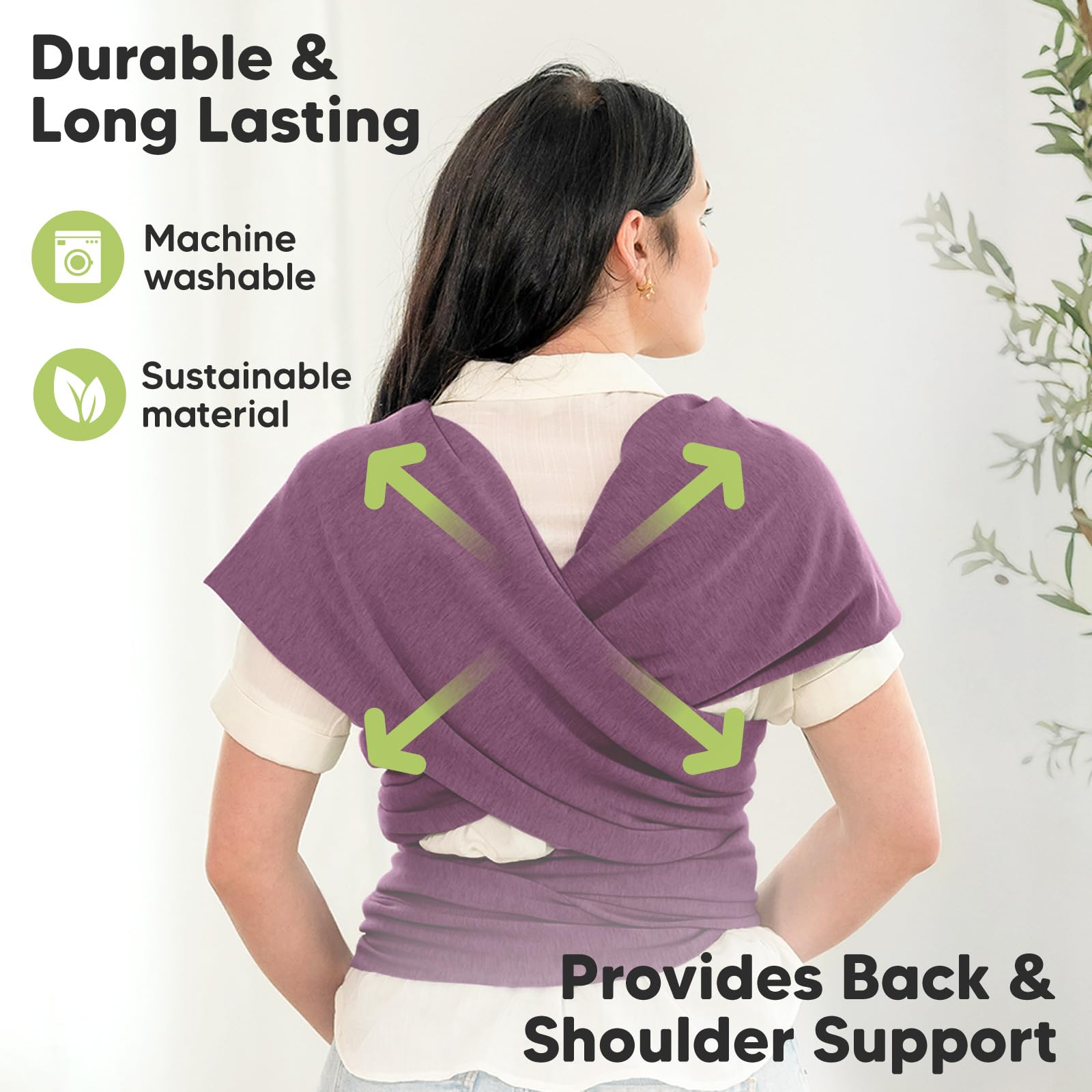 KeaBabies wrap enabling hands-free bonding with baby.