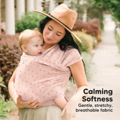 KeaBabies wrap IHDi-certified badge signaling hip-friendly carrying