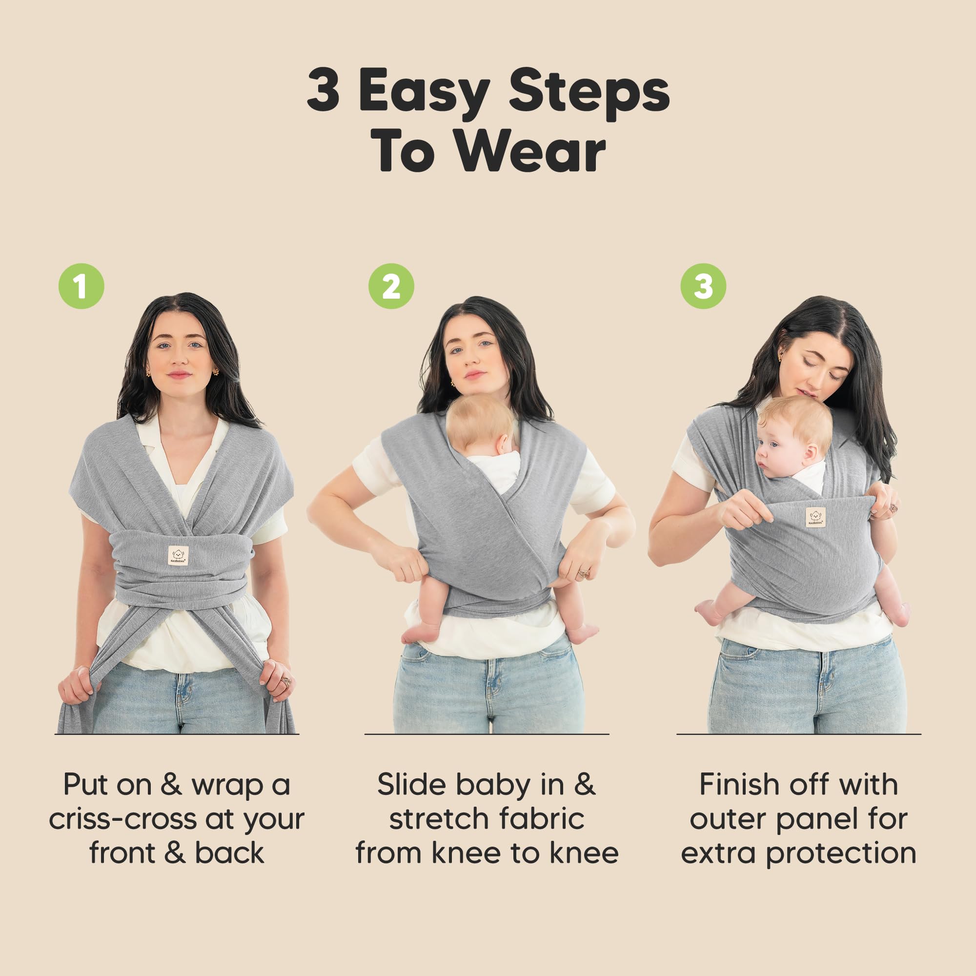KeaBabies wrap doubles as nursing cover for discreet feeding.
