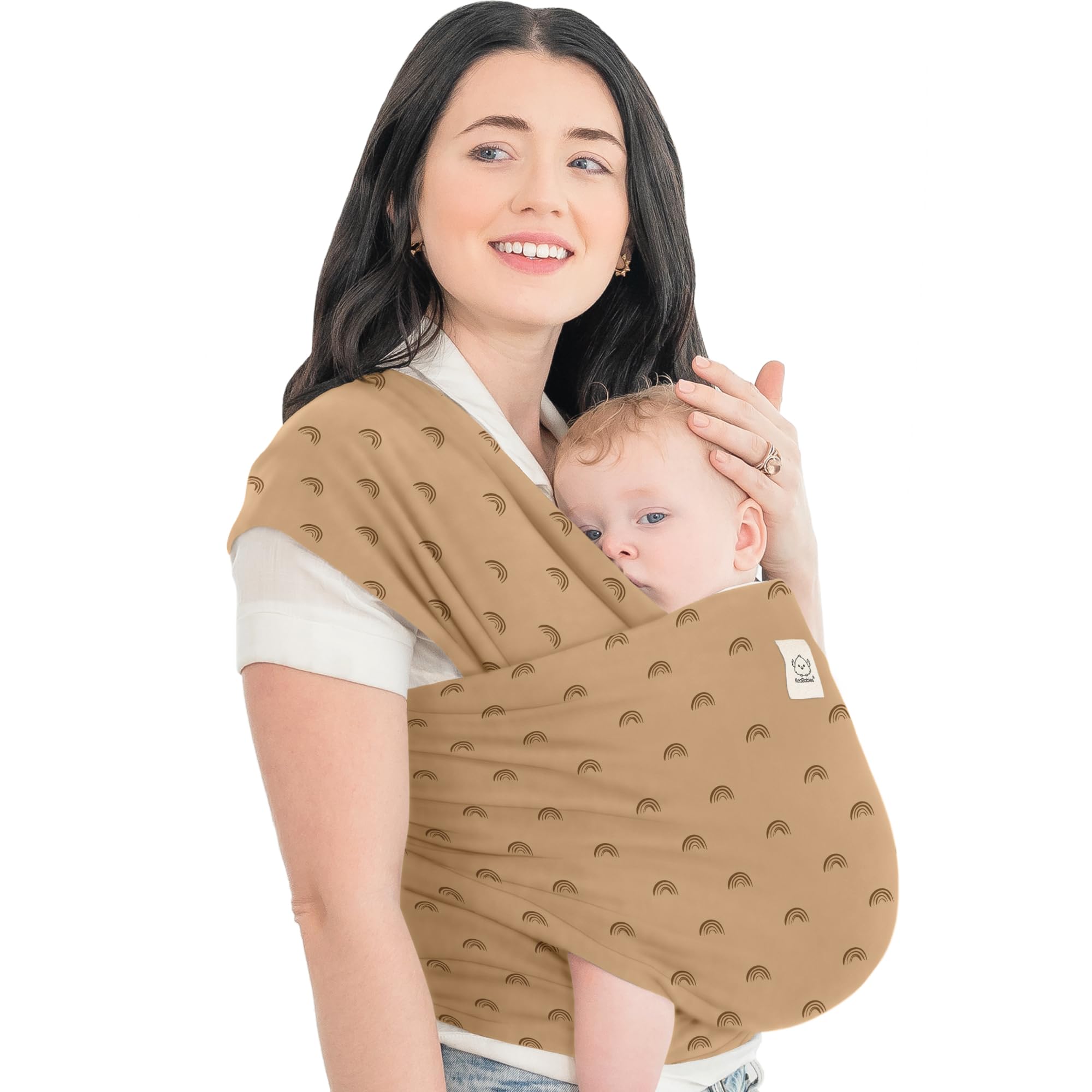 KeaBabies Rainbow fabric wrap shows soft, breathable comfort for daily wear