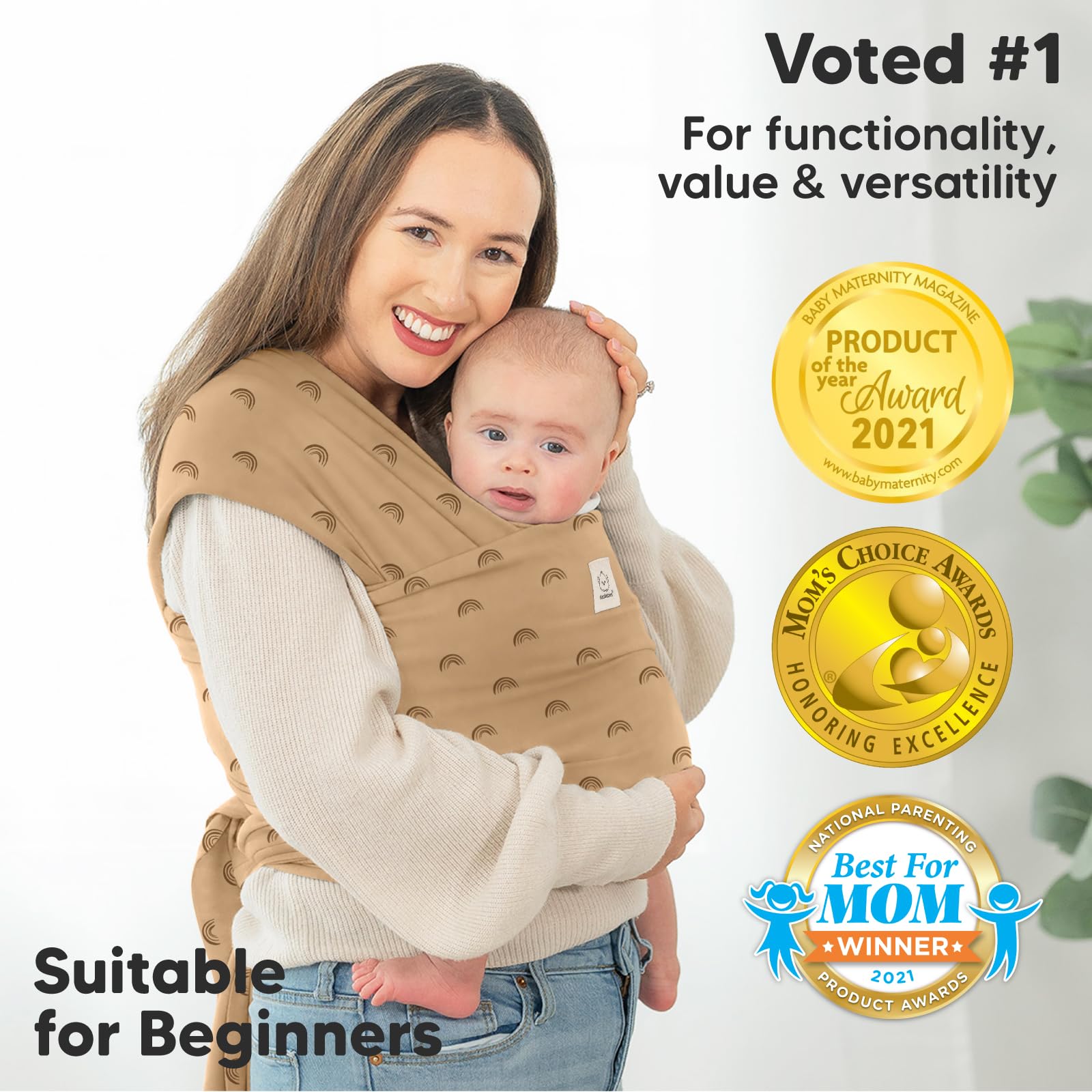 KeaBabies Rainbow hip-support highlights ergonomic hip positioning for growing babies
