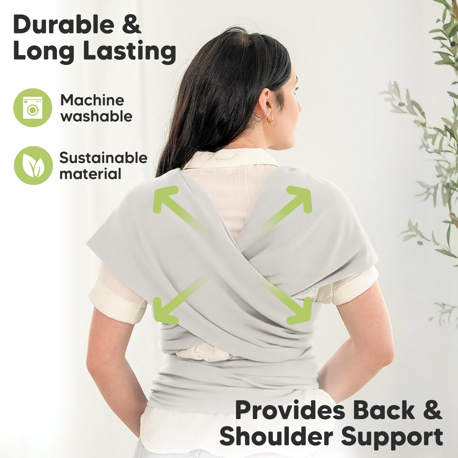 KeaBabies snug-fit wrap securely holds newborns.