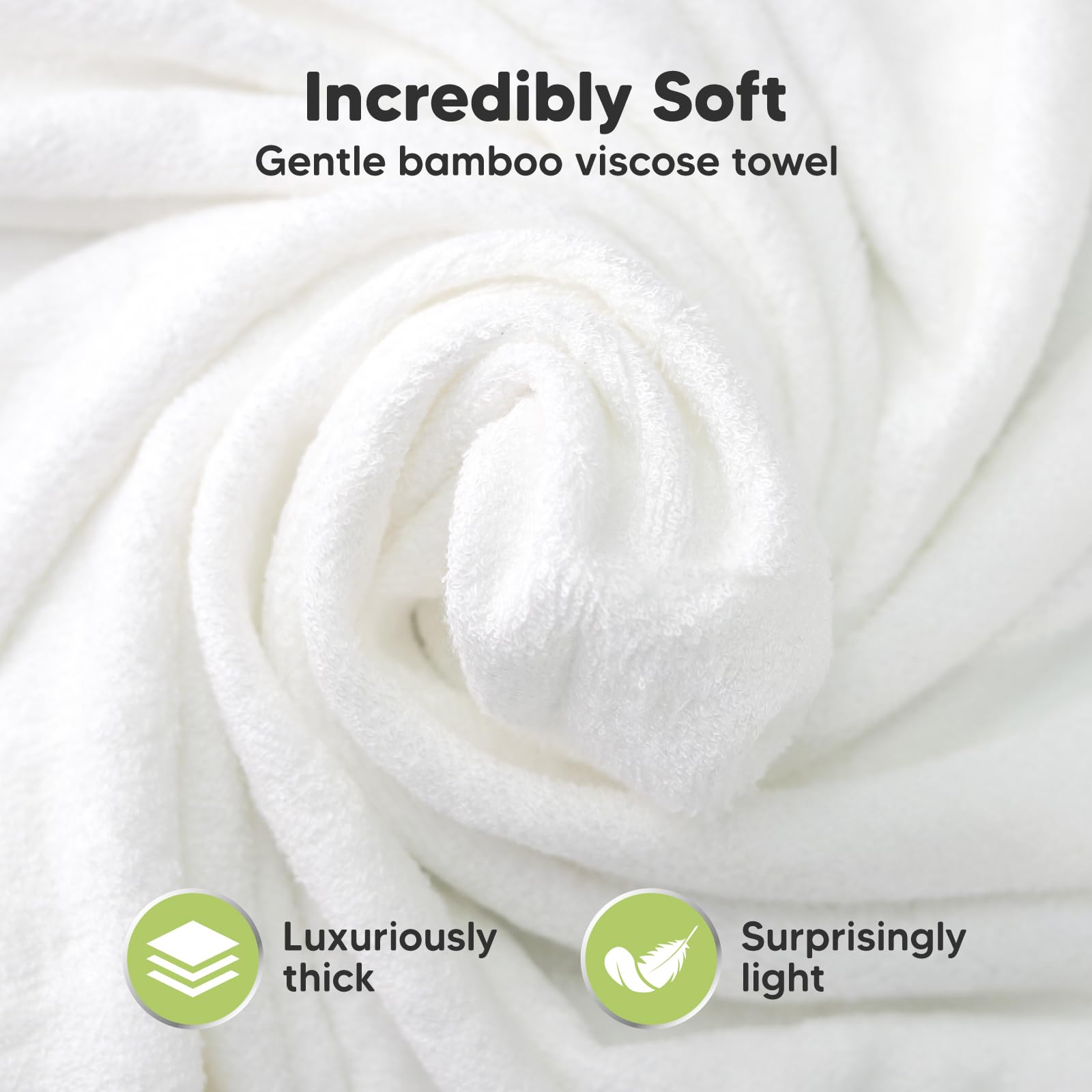 KeaBabies bamboo viscose towel high absorbency for quick drying.