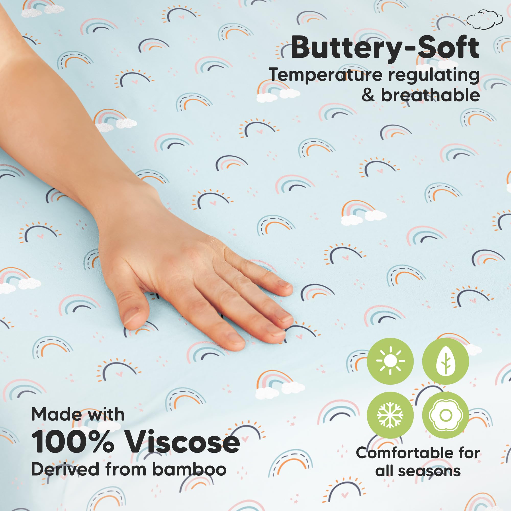 Keababies bamboo viscose breathable fabric surface for comfort