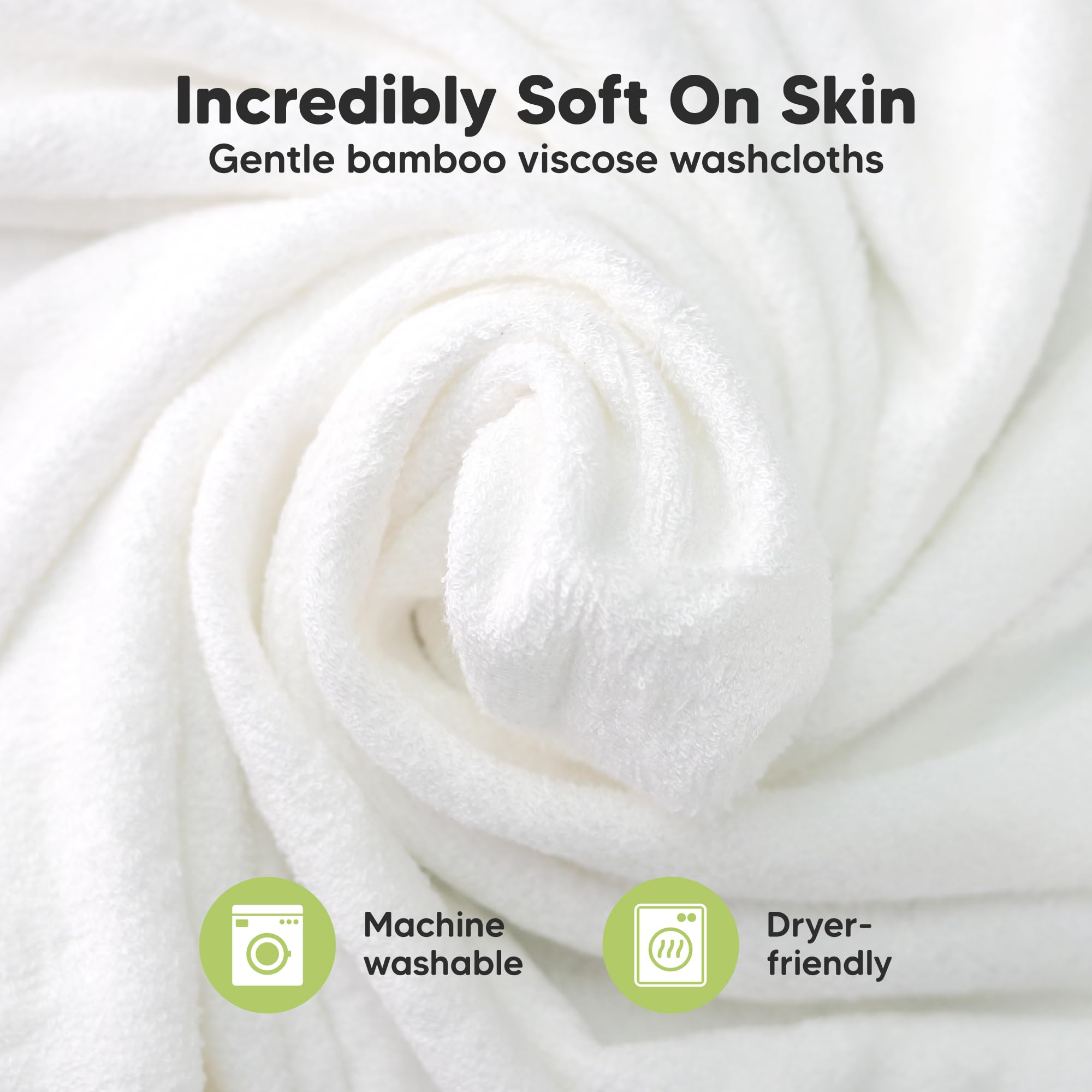 KeaBabies bamboo viscose washcloths provide ultra-soft touch for sensitive baby skin.