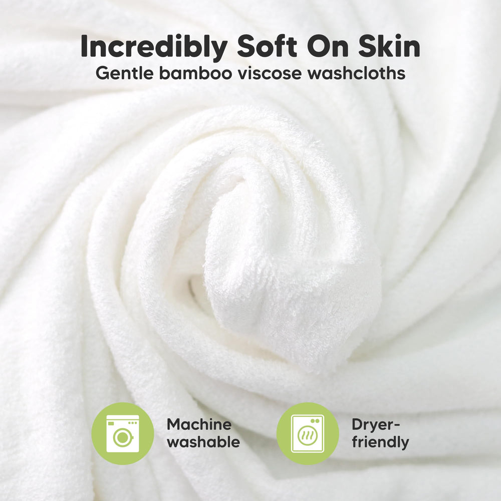 KeaBabies bamboo viscose washcloths provide ultra-soft touch for sensitive baby skin.