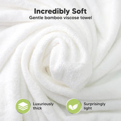 KeaBabies bamboo viscose towel offers three times the absorbency for quick drying