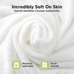 KeaBabies bamboo viscose washcloths soft texture ideal for sensitive skin.
