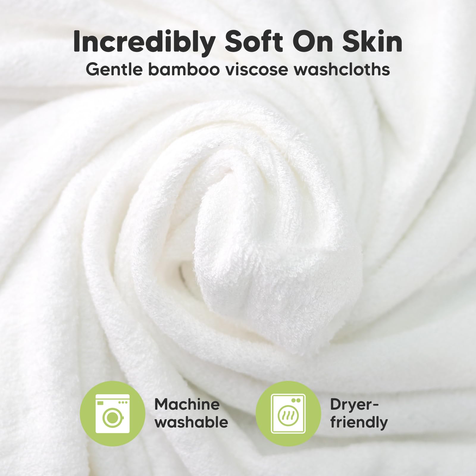 KeaBabies bamboo washcloths are highly absorbent and lather well during bath time.