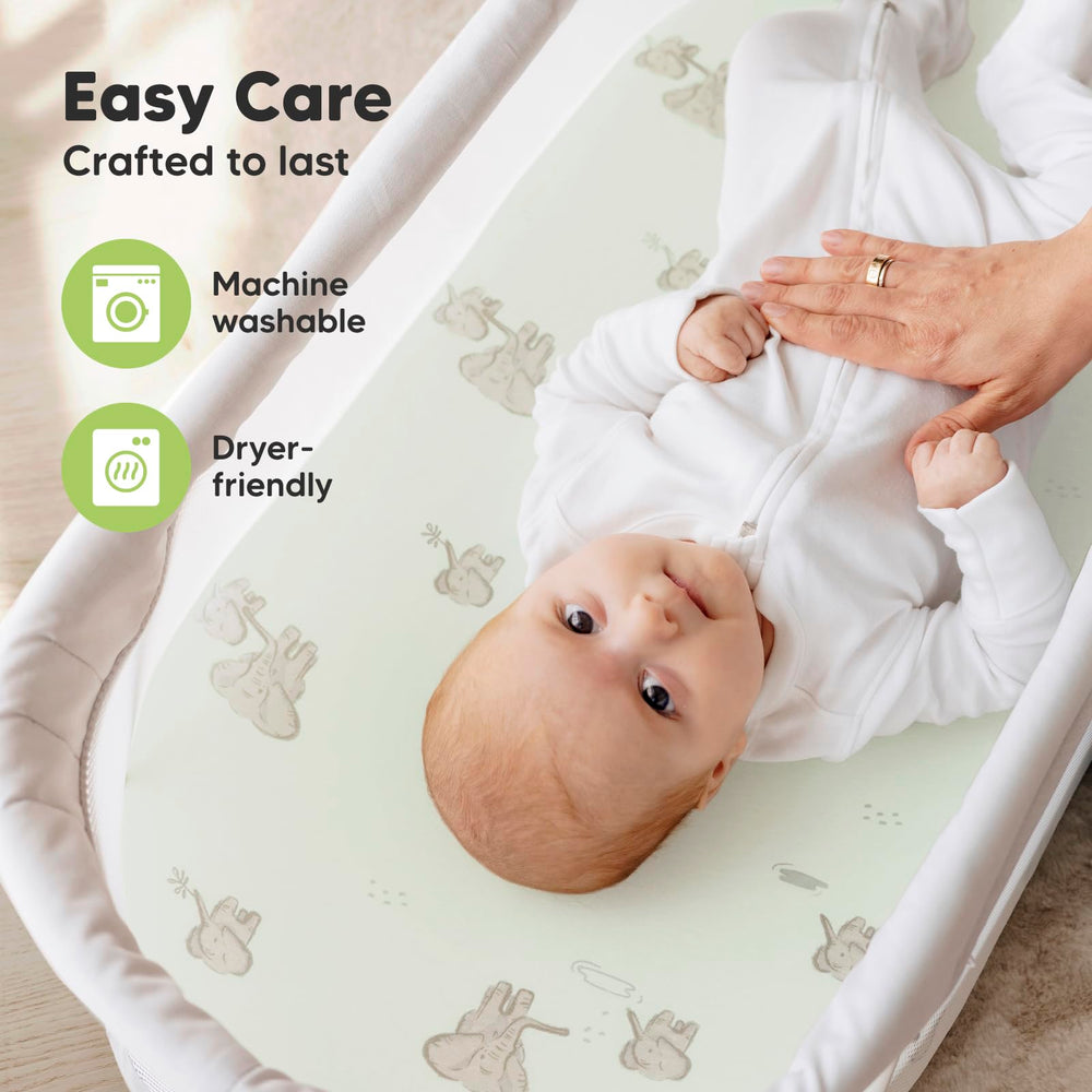 KeaBabies sheets machine washable and quick drying for busy parents.