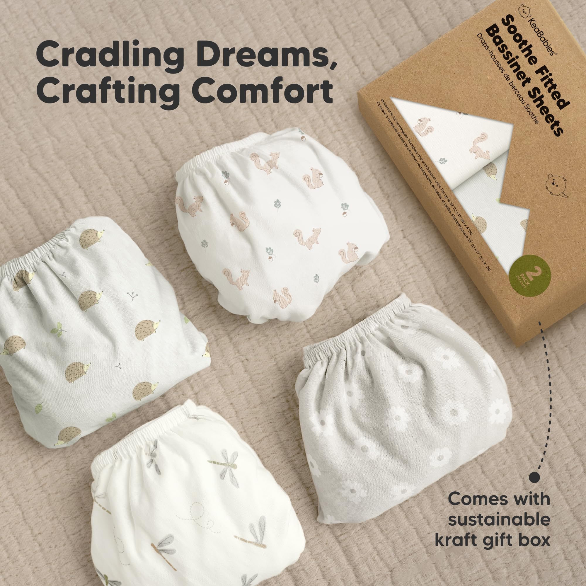 KeaBabies bassinet sheets become a nursery essential for everyday use.