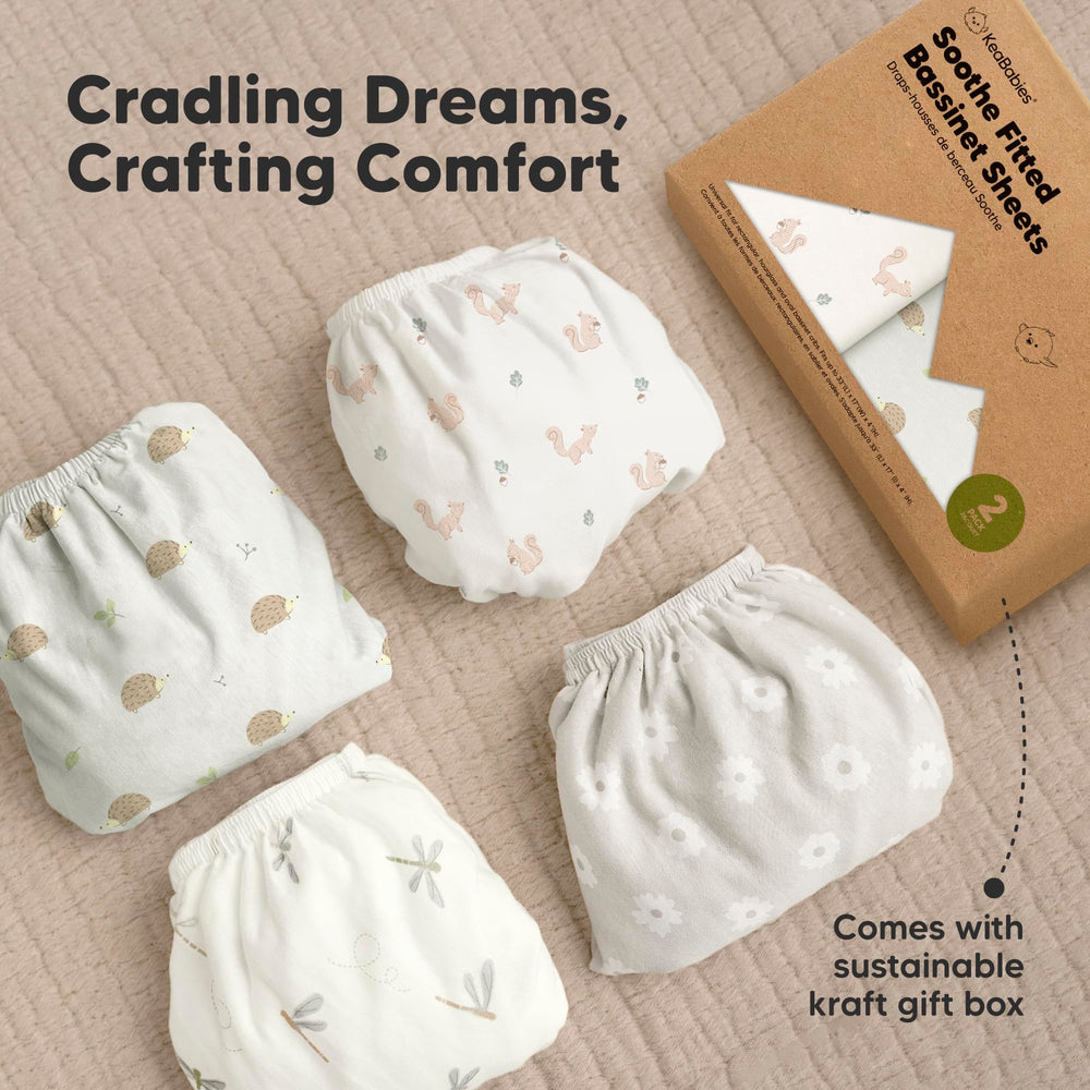 KeaBabies bassinet sheets become a nursery essential for everyday use.