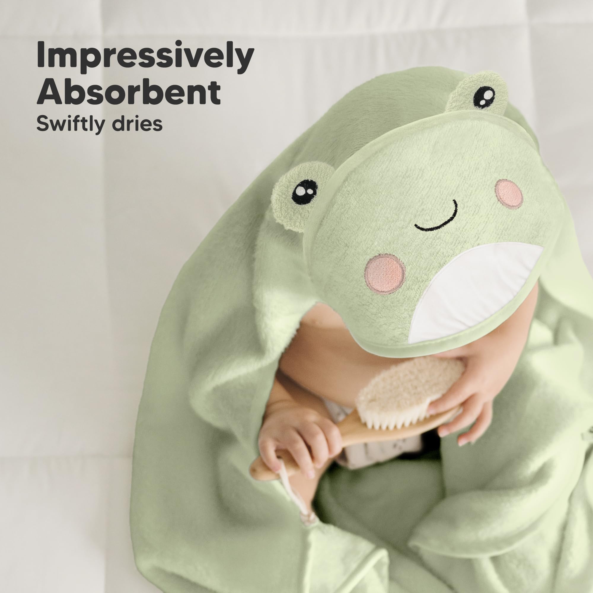 KeaBabies bath towel is machine washable and dryer-friendly for easy care