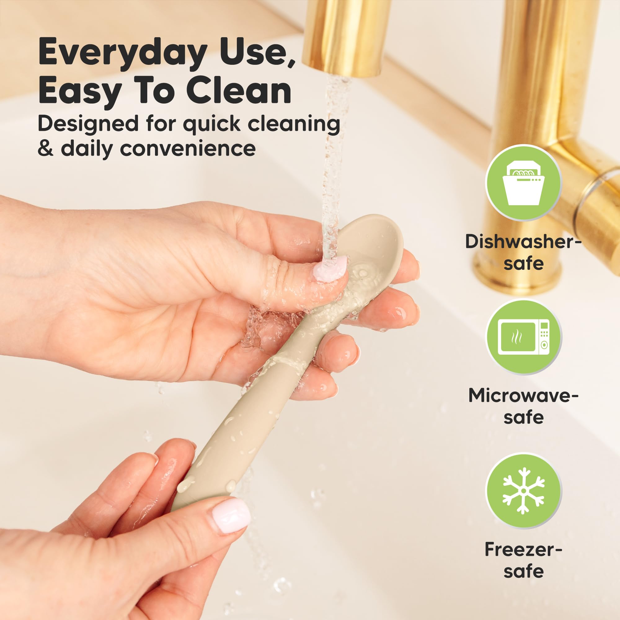 KeaBabies bendable-handle spoons offer balanced control