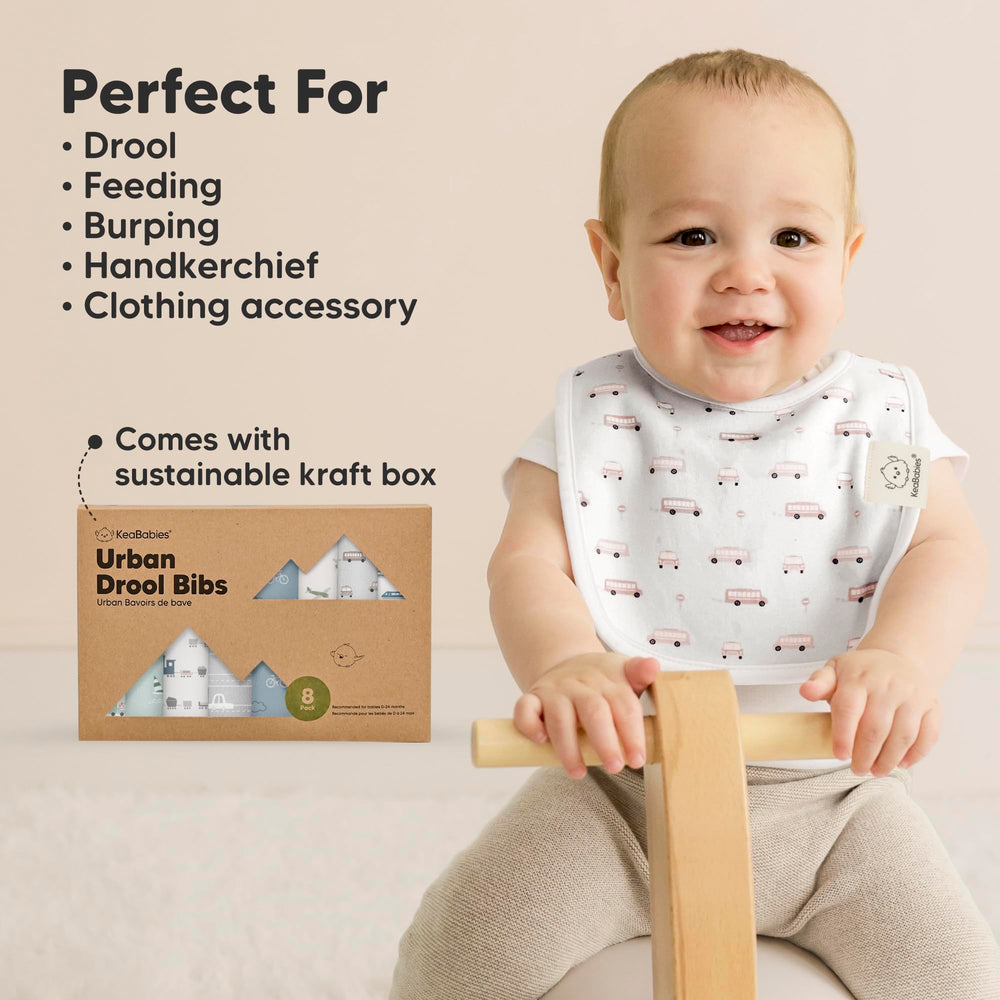 KeaBabies bibs ideal for feeding, burping, and spills.
