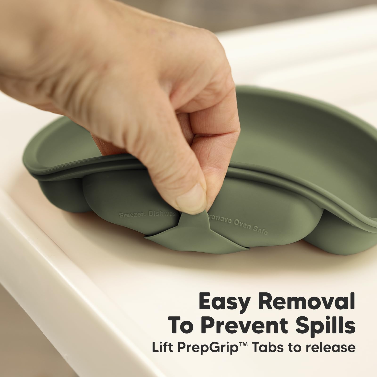KeaBabies BPA-free silicone plate highlighting safe material and durability.