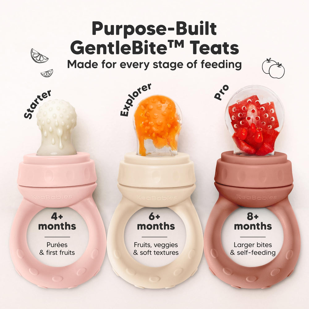 KeaBabies breastmilk popsicle mold for teething and frozen fruit.