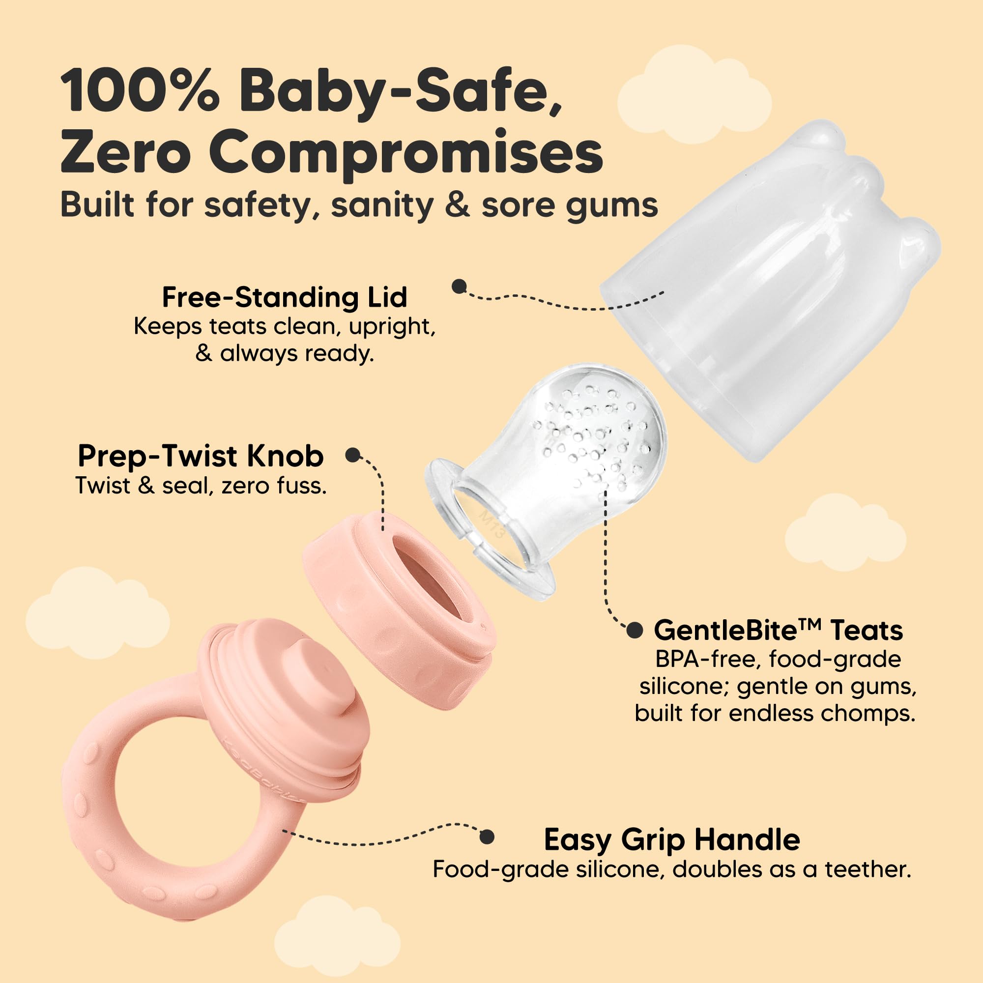 KeaBabies breastmilk popsicle mold teething option soothing gums.