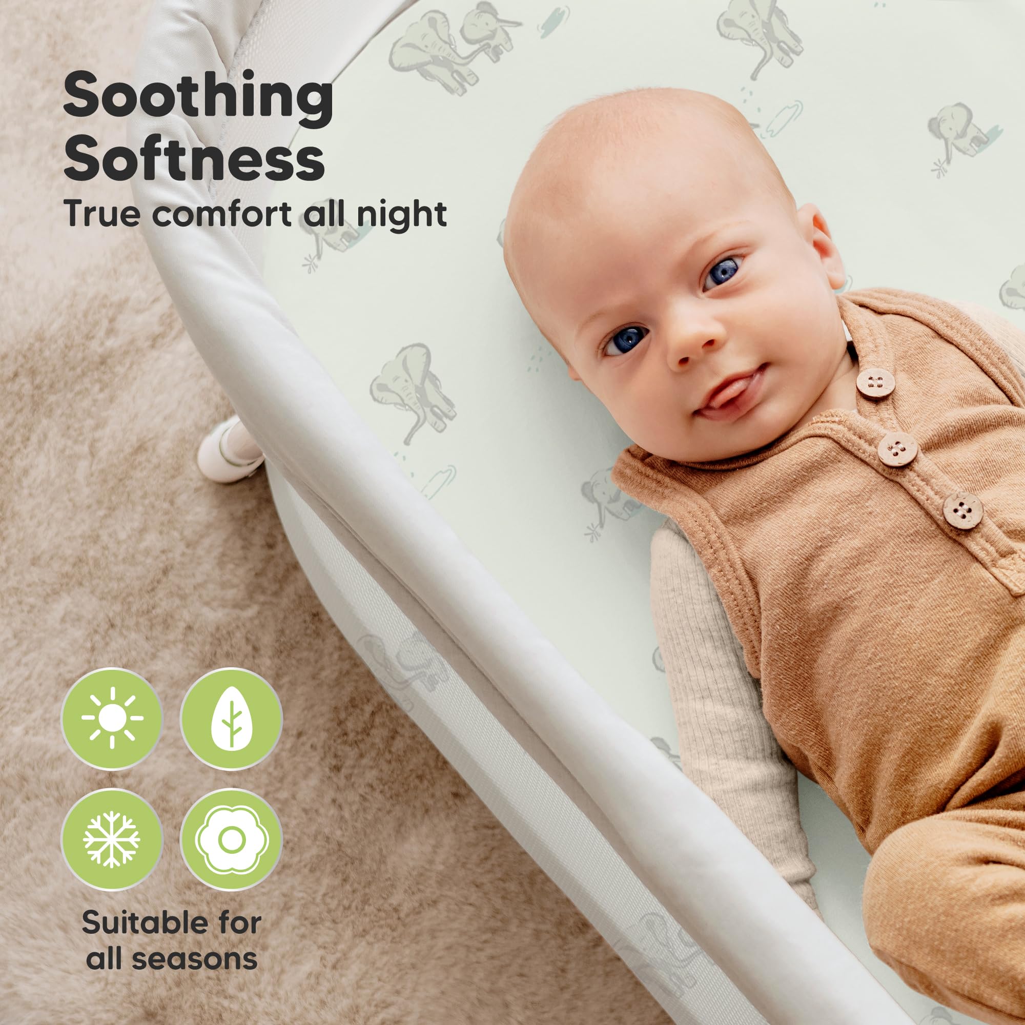 KeaBabies Easy-on, easy-off elastic bands simplify changes
