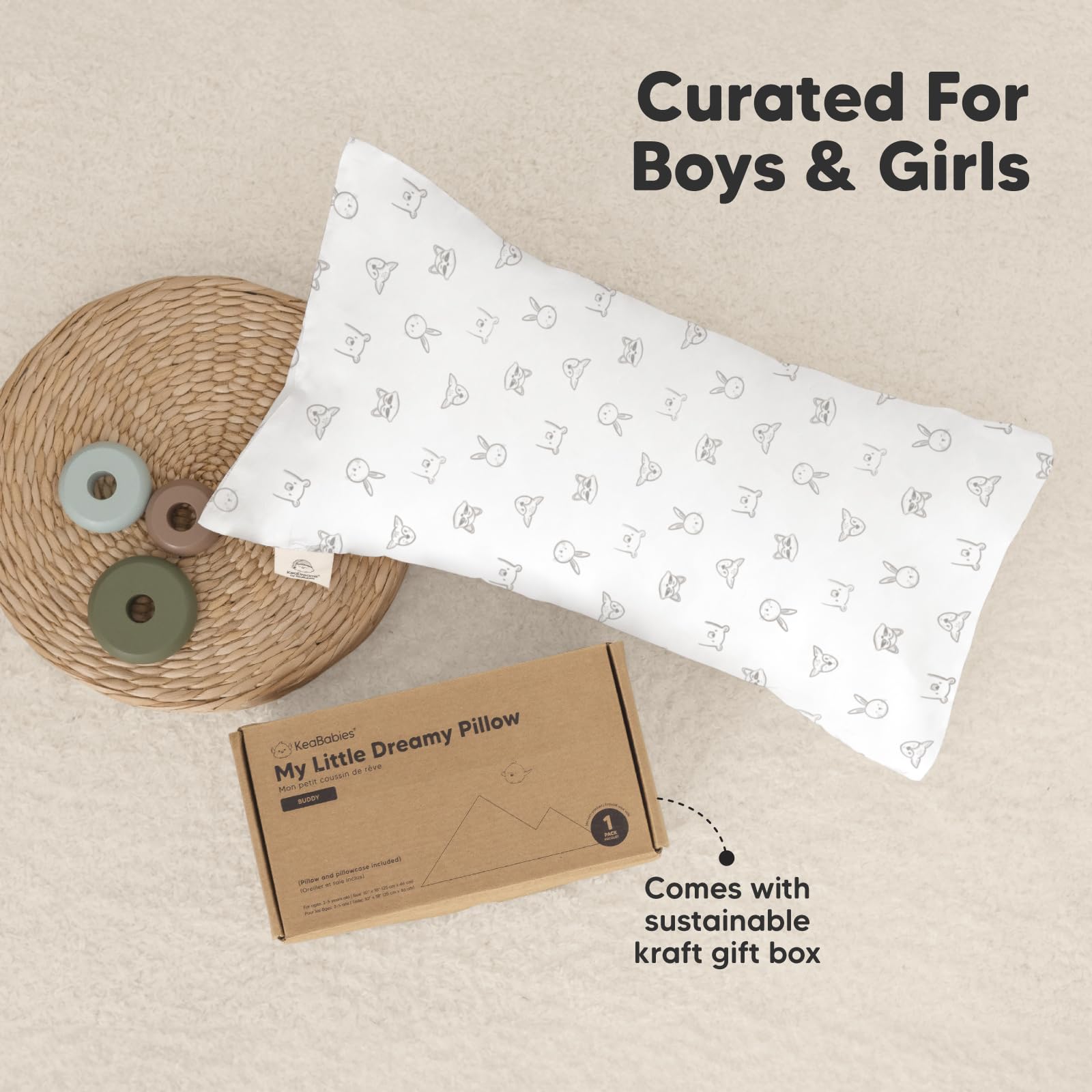 KeaBabies Buddy bedtime nap essentials with cozy, breathable fabric.