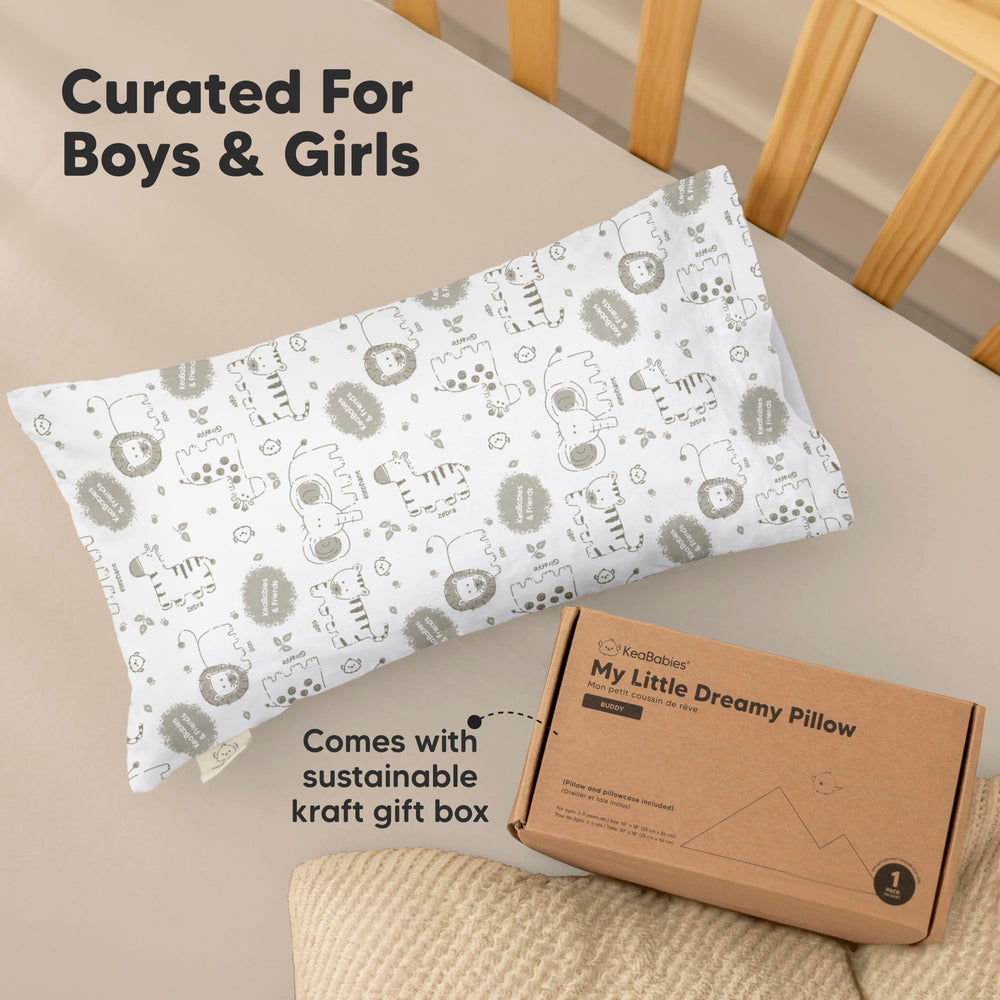 KeaBabies buddy pillow edge softness suits little hands